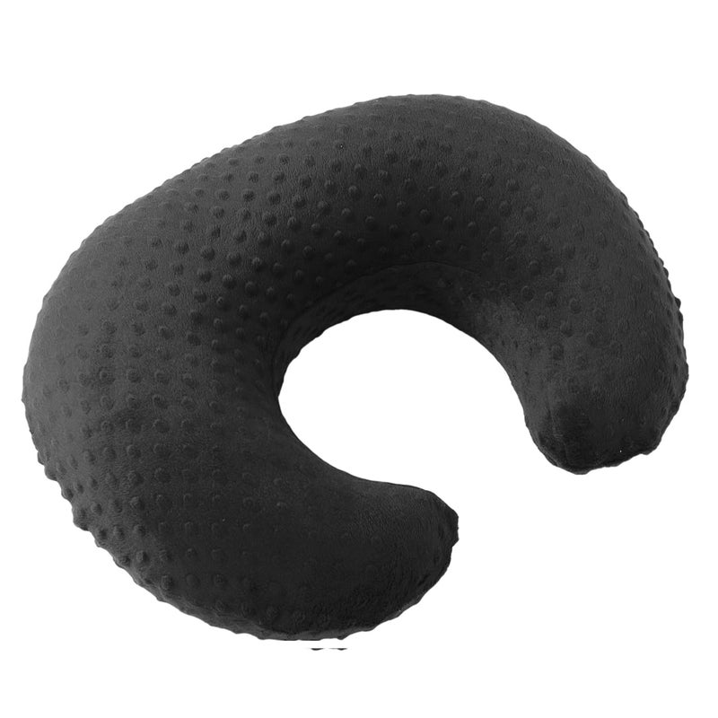Aullar Pillowcase for Nursing Pillow and Positioner for Breastfeeding and Bottle Feeding, Propping Baby, Tummy Time, Baby Sitting Support, Awake-Time Support, Pillow Cover Only (Black) - Image 1