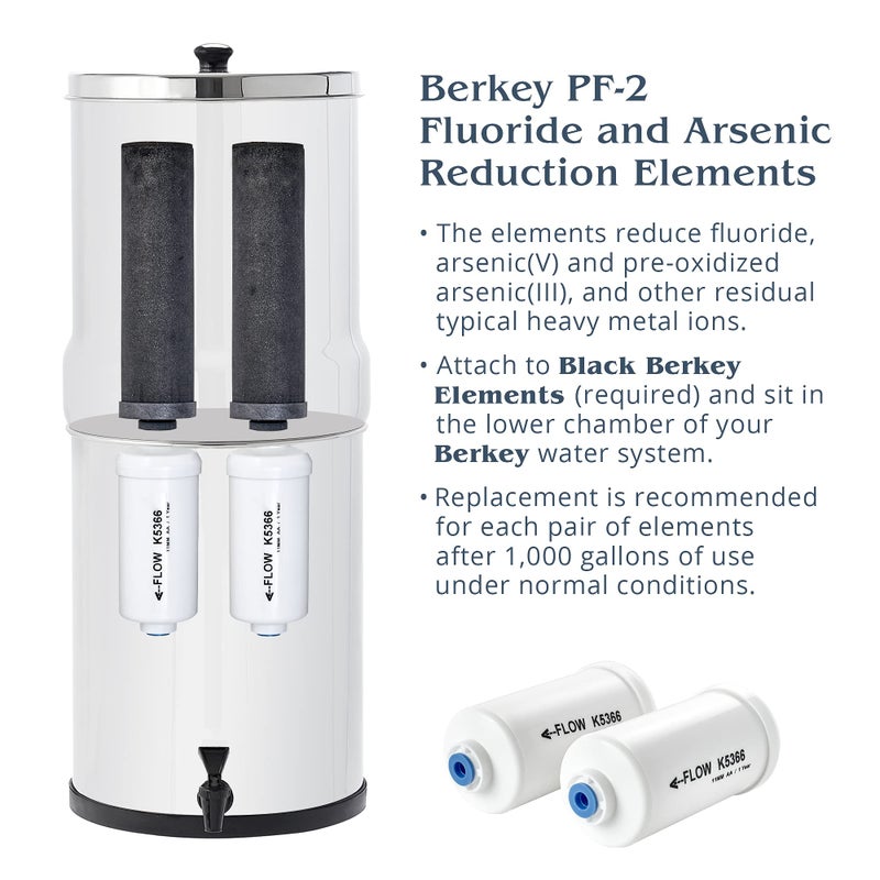 Berkey Authentic Berkey PF-2 Fluoride and Arsenic Reduction Elements (Set of 2 Elements) - Image 3