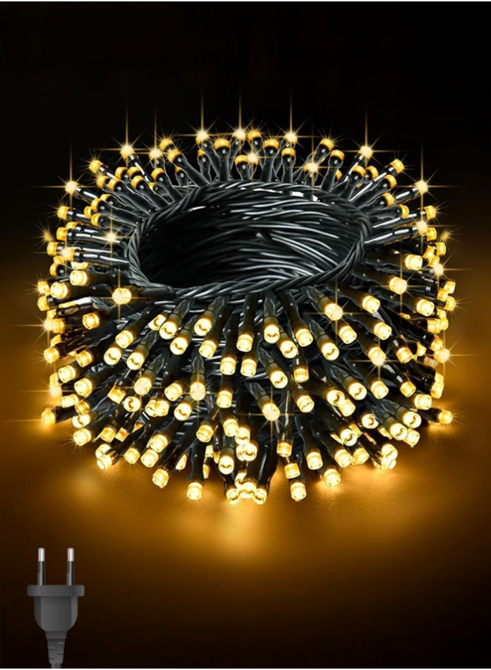 MODI 50 متر أضواء خيوط LED خرافية - 320 LED، أبيض دافئ، 8 أوضاع، أضواء ستارة خارجية مقاومة للماء لشجرة عيد الميلاد، ديوالي، رمضان، زينة، منزل، حديقة، شرفة، حفلة، استخدام داخلي وخارجي - Image 5