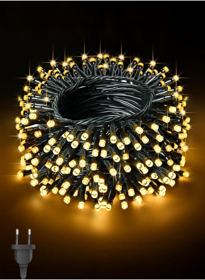 MODI 50Meter LED Fairy String Lights â€“ 320 LEDs, Warm White, 8 Modes, Waterproof Outdoor Curtain Lights for Christmas Tree, Diwali, Ramadan, Decorations, Home, Garden, Balcony, Party, Indoor & Outdoor Use - Image 1