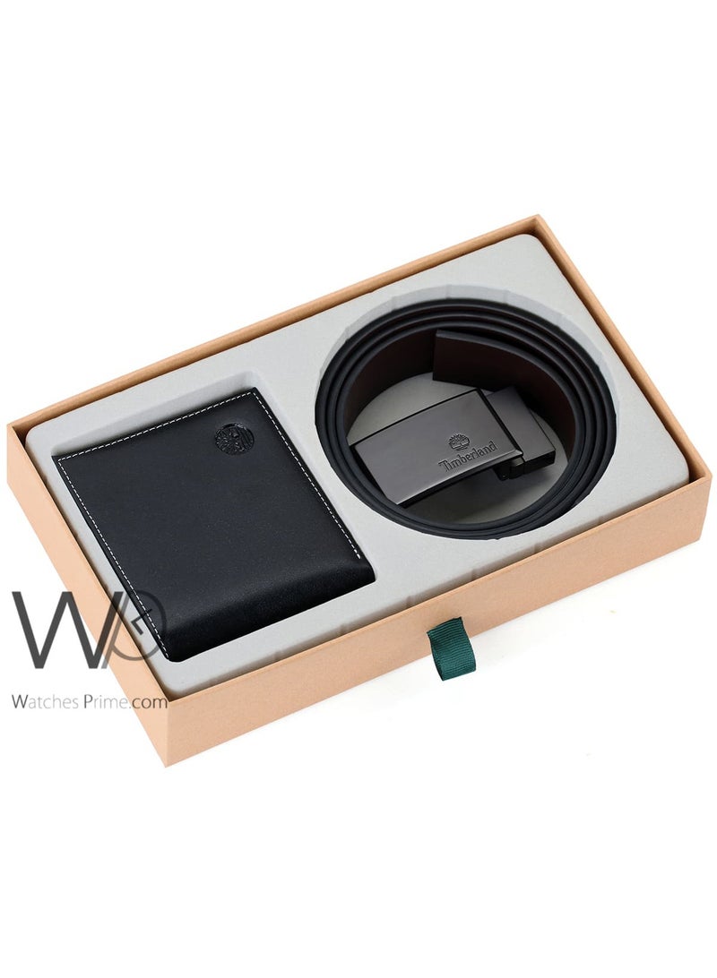 Timbergood Gift Set Timberland Men's Black Wallet & Belt - Buckle - Image 1