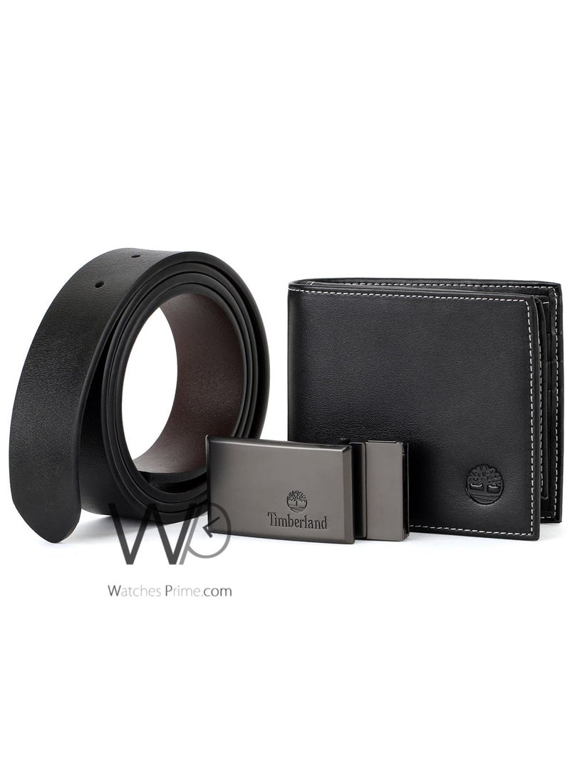Timbergood Gift Set Timberland Men's Black Wallet & Belt - Buckle - Image 2