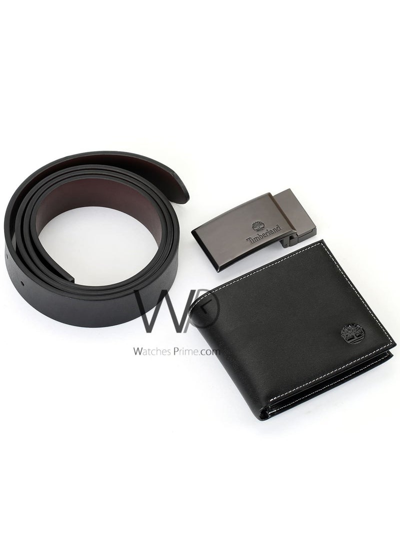 Timbergood Gift Set Timberland Men's Black Wallet & Belt - Buckle - Image 4
