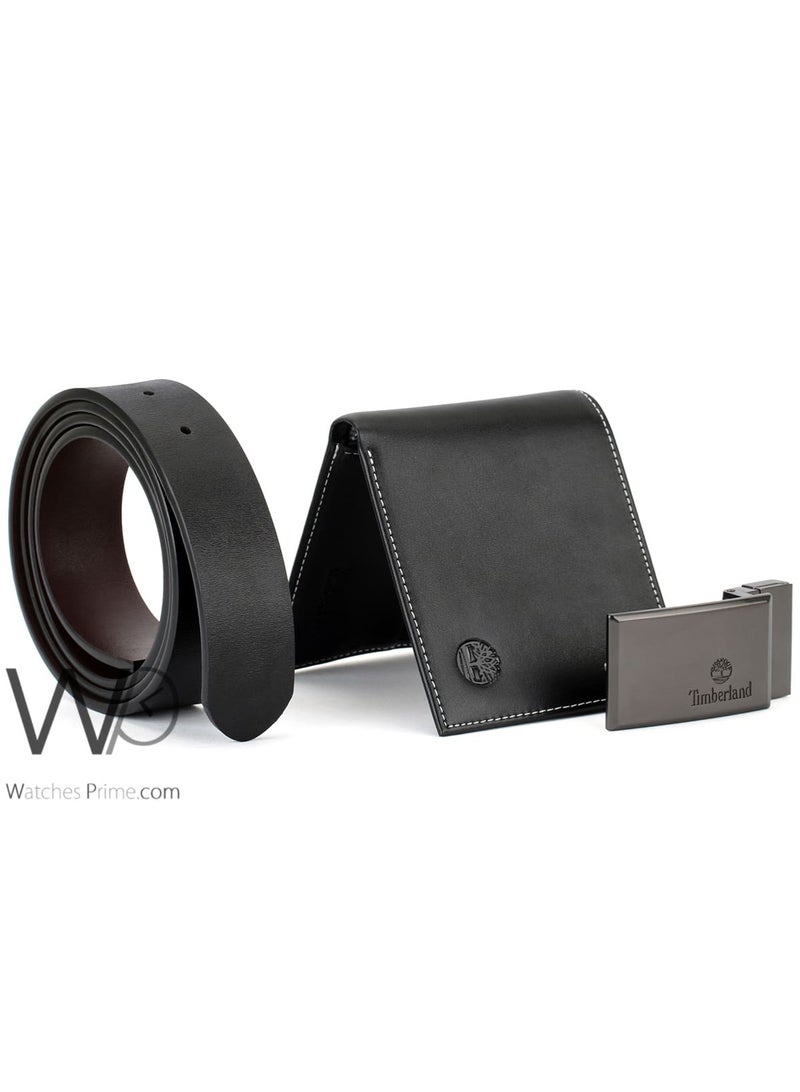 Timbergood Gift Set Timberland Men's Black Wallet & Belt - Buckle - Image 5