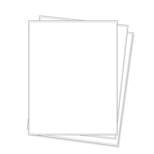 FungLam Full Sheet Address Shipping Labels - 8-1/2" x 11" - 100 Labels - Image 1
