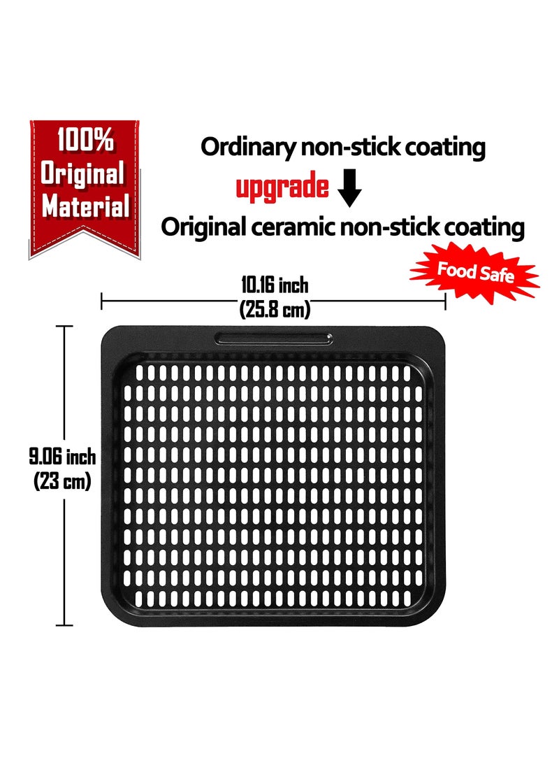 SYOSI 2 Pcs Replacement Cooking Tray, Mesh Cooking Rack Air Fryer Accessories for Instant Vortex, Innsky, Chefman and other Air Fryer Oven, Dishwasher Safe, Removable Mesh Cooking Rack for Air Fryer - Image 4