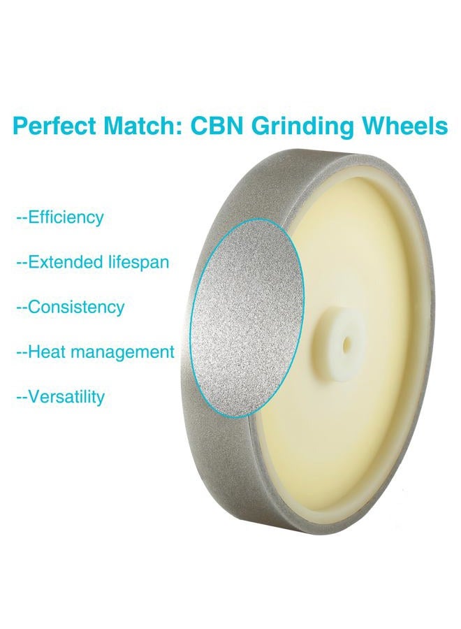 dmsphd 10 inch CBN Grinding Wheel 80 Grit, 2" Wide x 12mm Bore, for Tormek T-8 Sharpening System、 High-Speed Steel Tool (80 Grit) - Image 4