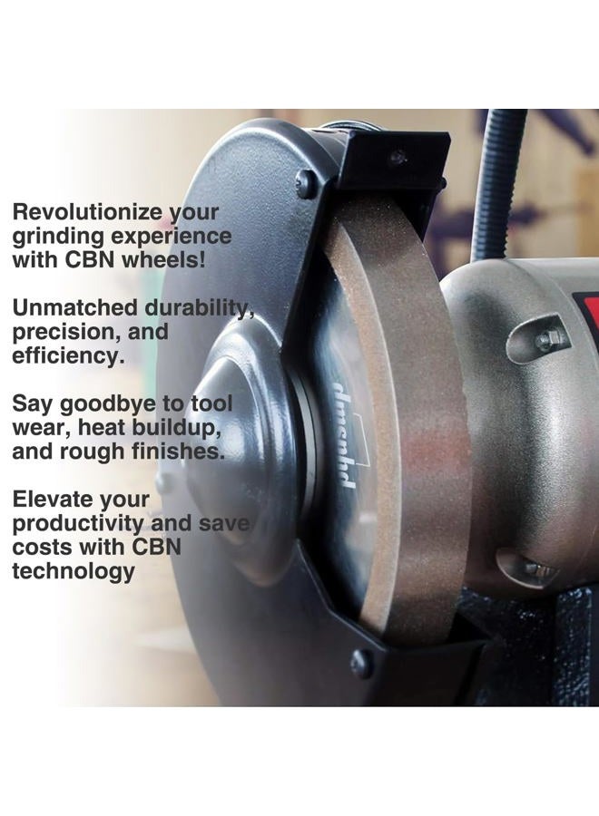 dmsphd 10 inch CBN Grinding Wheel 80 Grit, 2" Wide x 12mm Bore, for Tormek T-8 Sharpening System、 High-Speed Steel Tool (80 Grit) - Image 5