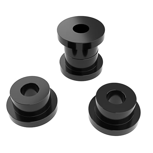 AIRCMT CNC Solid Billet Handlebar Riser Bushings Compatible With Harley Softail Dyna Sportster 1984-2016,Low Rider,Street Bob,CVO,Super Glide,Wide Glide,Switchback,Fat Bob,Daytona,Sturgis Gloss Black - Image 4
