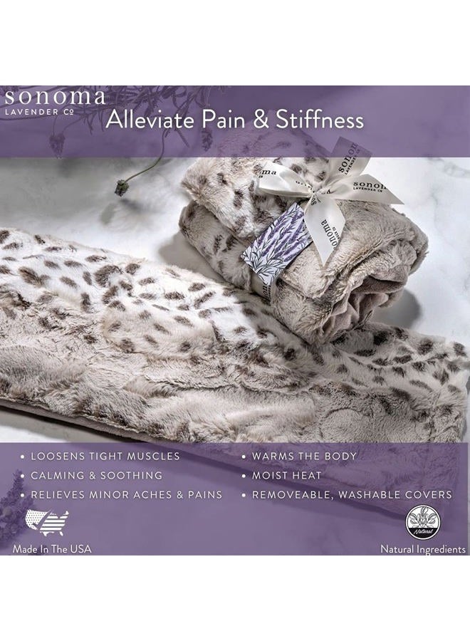 Sonoma Lavender Eucalyptus Spa Heat Wrap for Neck, Shoulders, and Lower Back, Microwaveable Aromatherapy Heating Pad, Removable and Washable Covers, Relief (9" x 26", Silver Fox, Eucalyptus) - Image 2