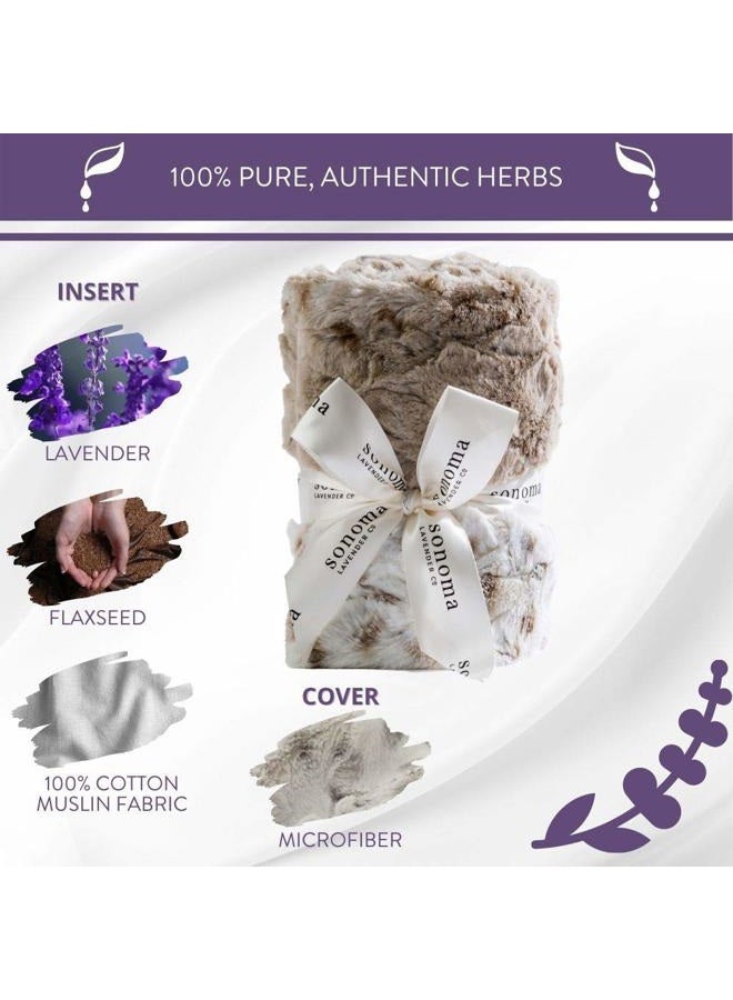 Sonoma Lavender Eucalyptus Spa Heat Wrap for Neck, Shoulders, and Lower Back, Microwaveable Aromatherapy Heating Pad, Removable and Washable Covers, Relief (9" x 26", Silver Fox, Eucalyptus) - Image 4