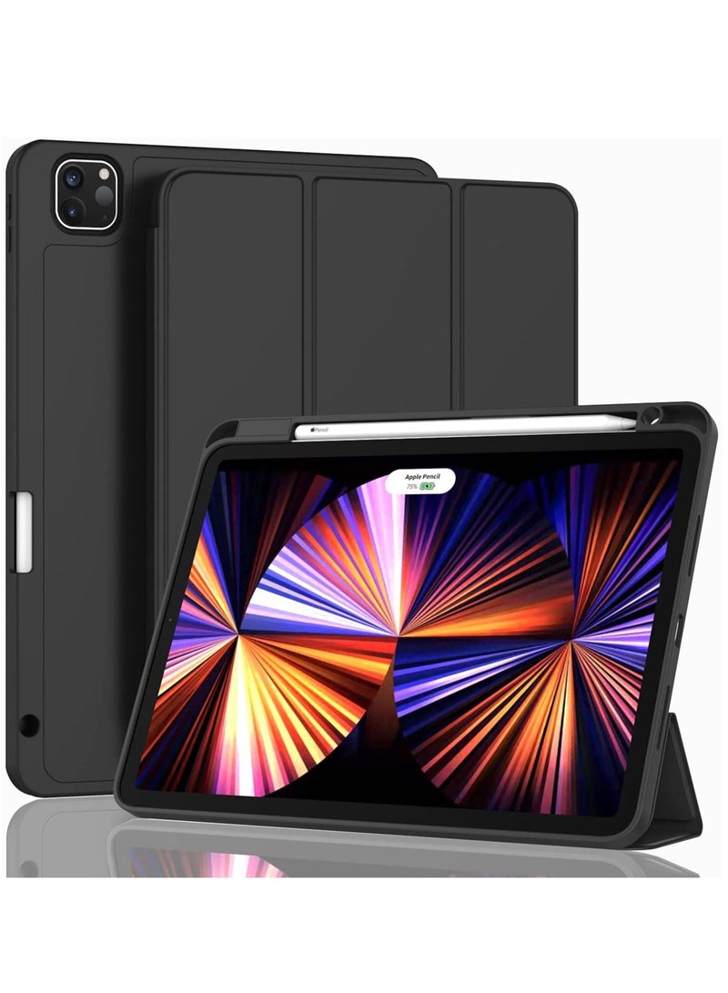 iPad Pro 11 بوصة 2nd 3rd Generation 2022/2021/2020/2018 Ultra Lightweight Smart Trifold Stand with Cover Fit iPad Air 5 iPad Air 4 Auto Sleep Wake أسود - Image 3