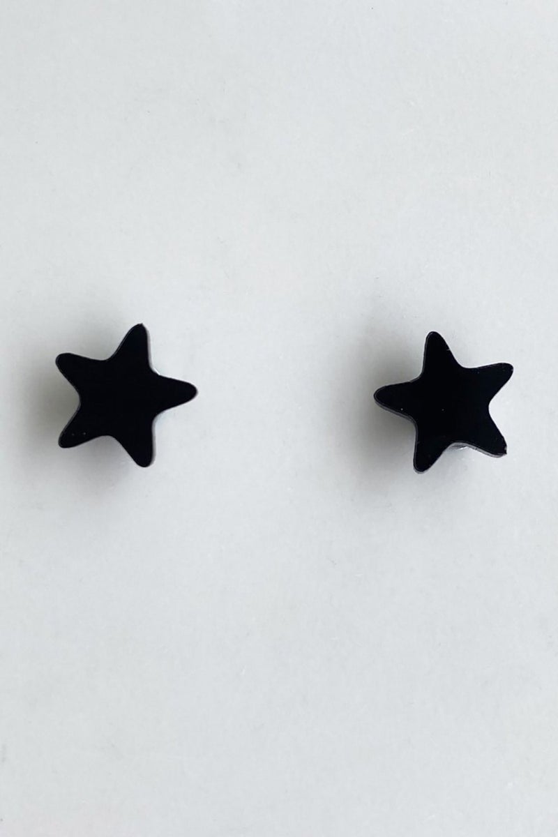 Ema Black Color Star Figured Magnetic Earrings, Stylish Souvenirs 