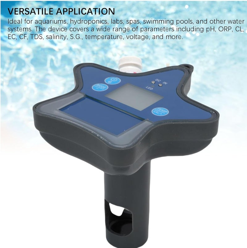 Floating Bluetooth Pool Water Tester, Multiple Languages Support Tuya App Real Time Data Water Quality Meter for Aquariums Hydroponics Labs - Image 4