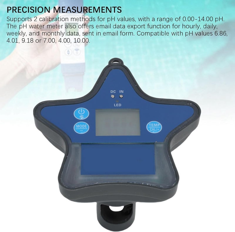 Floating Bluetooth Pool Water Tester, Multiple Languages Support Tuya App Real Time Data Water Quality Meter for Aquariums Hydroponics Labs - Image 5