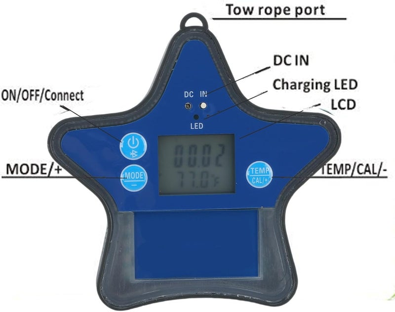 Floating Bluetooth Pool Water Tester, Multiple Languages Support Tuya App Real Time Data Water Quality Meter for Aquariums Hydroponics Labs - Image 2