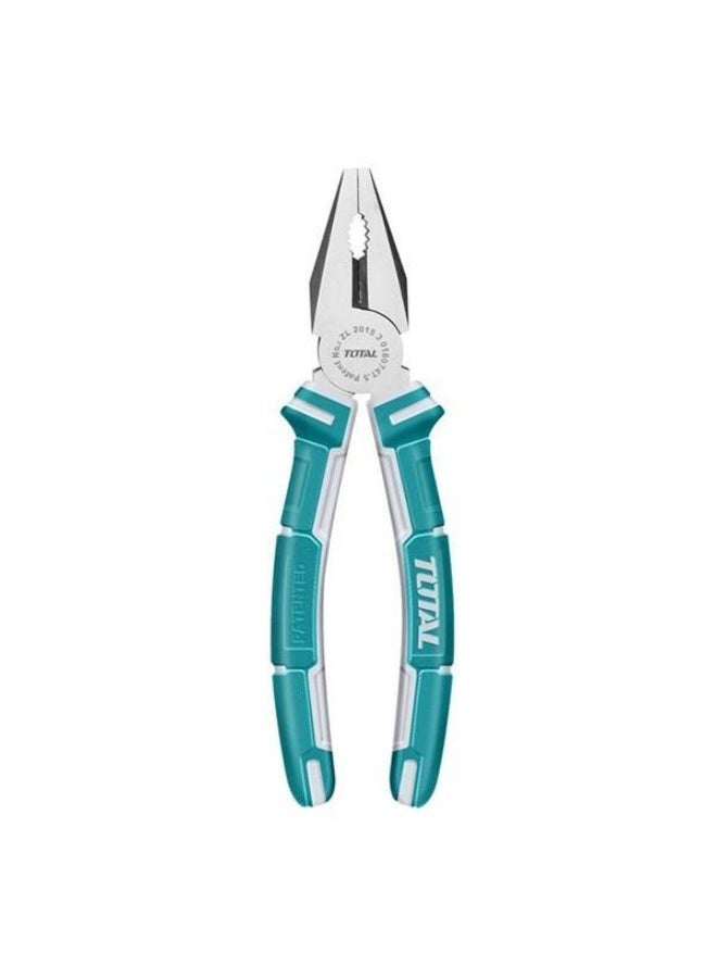 Total Combination Pliers 8" – Heavy-Duty Multi-Purpose Pliers with Precision Cutting Edge, Anti-Slip Grip & Hardened Steel Jaws for Electrical, Mechanical & DIY Use - Image 1