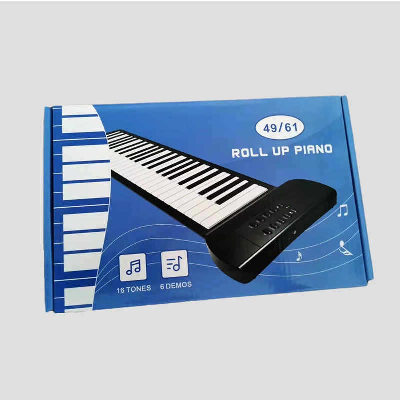 Roll-Up Electronic Keyboard Toy for Kids – 49/61 Keys Portable Silicone Piano, Beginner Educational Musical Gift