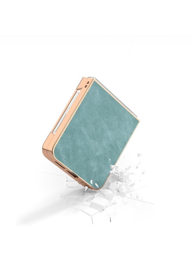 S-TOP Case For Samsung Galaxy Z Flip6 Electroplated Frame PU Leather Full Coverage Phone Case - Image 4