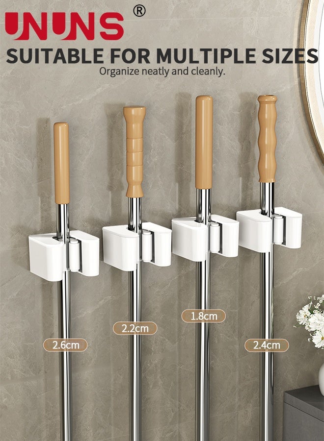 UNUNS 1pcs Broom Holder,Wall Mounted Mop and Broom Holder,Broom Hanger Wall Mounted Rack,Storage Rack for Kitchen Bathroom Garden Tool Organizer - Image 4