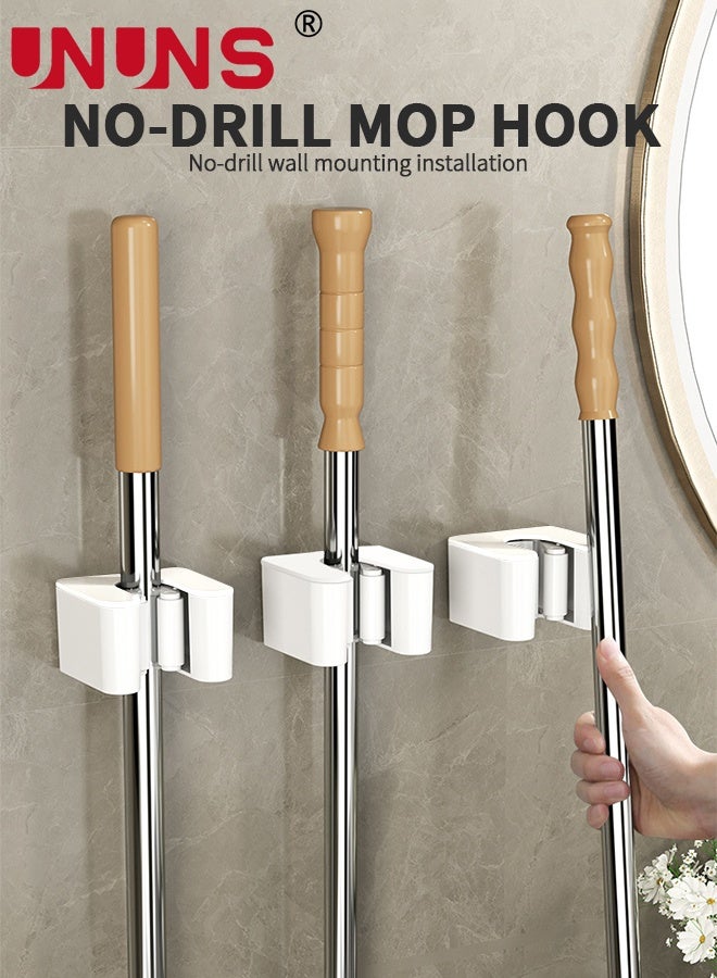UNUNS 1pcs Broom Holder,Wall Mounted Mop and Broom Holder,Broom Hanger Wall Mounted Rack,Storage Rack for Kitchen Bathroom Garden Tool Organizer - Image 2
