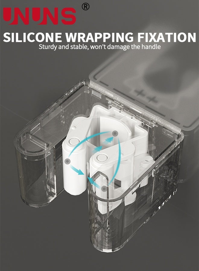 UNUNS 1pcs Broom Holder,Wall Mounted Mop and Broom Holder,Broom Hanger Wall Mounted Rack,Storage Rack for Kitchen Bathroom Garden Tool Organizer - Image 5