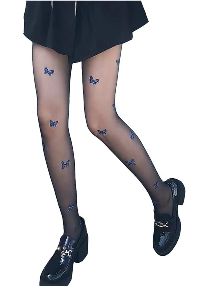 Remy Belle - 2 Pack Women's Butterfly Patterned Tights Stockings Pantyhose Stockings Leggings - Image 1