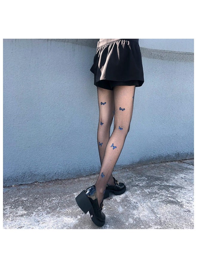Remy Belle - 2 Pack Women's Butterfly Patterned Tights Stockings Pantyhose Stockings Leggings - Image 1
