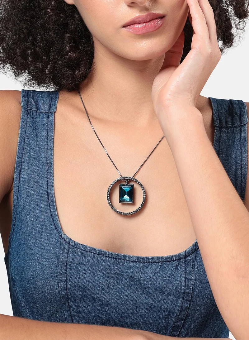 SOHI Gemstone Gaze Artificial Pendant Necklace Jewellery