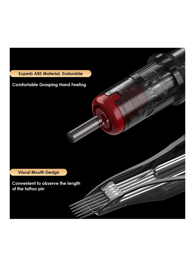 NIBEMINENT 20-Piece Tattoo Cartridge Needle Tube Set Black/Blue - Image 2