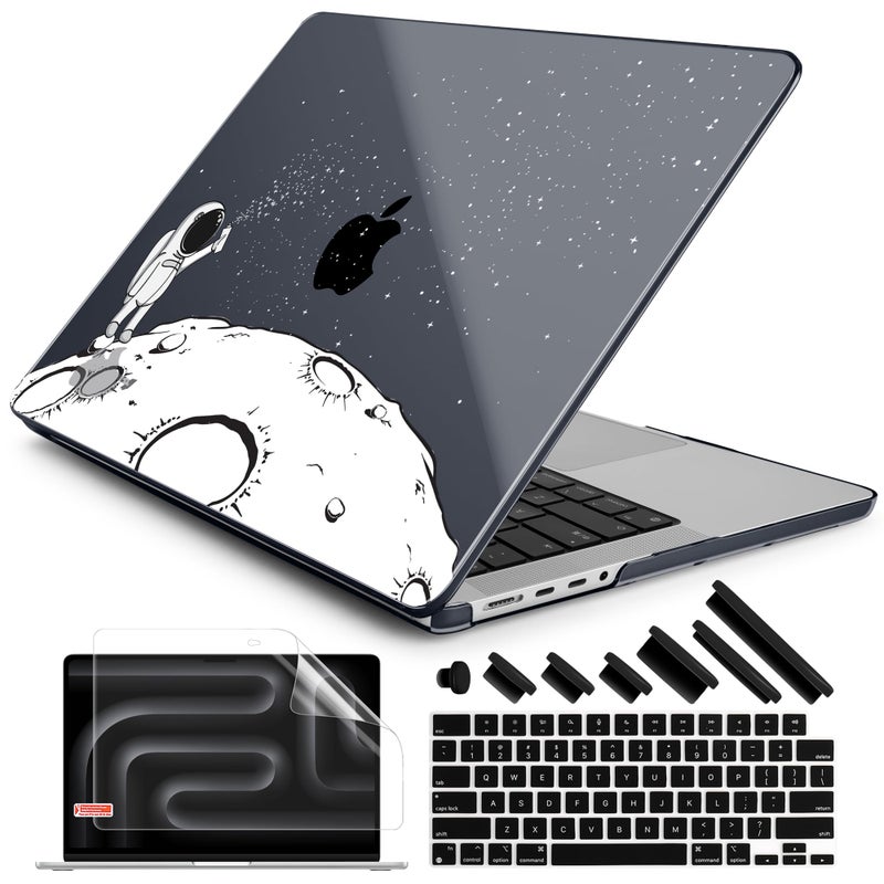 DONGKE Case for MacBook Pro 14 Inch 20262021 Release M5 M4 M3 M2 M1 ProMax Chip Plastic Slim Hard Shell Protective Cover with Keyboard Cover Screen Protector Astronaut - Image 2