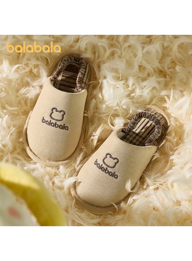 Balabala Children's Slippers Spring And Autumn Boys Girls Indoor Home Cotton Linen Slippers All Seasons Breathable Lightweight Baby Slippers - Image 1