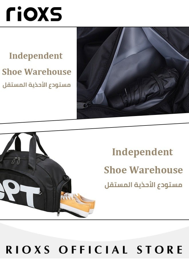 RIOXS Gym Sacks For Men Women,Gym Bag With Shoes Compartment & Wet Pocket,Versatile Duffle Bag,Protable Bag For Travel Sports Fitness Yoga,Sports Holdall Backpack  - Image 3