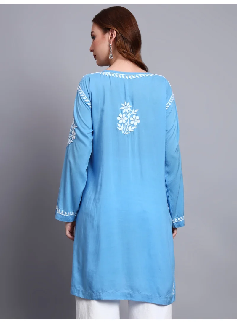 الايا كرتي نسائي مطرز يدوياً شكنكاري من المودال - AL3702