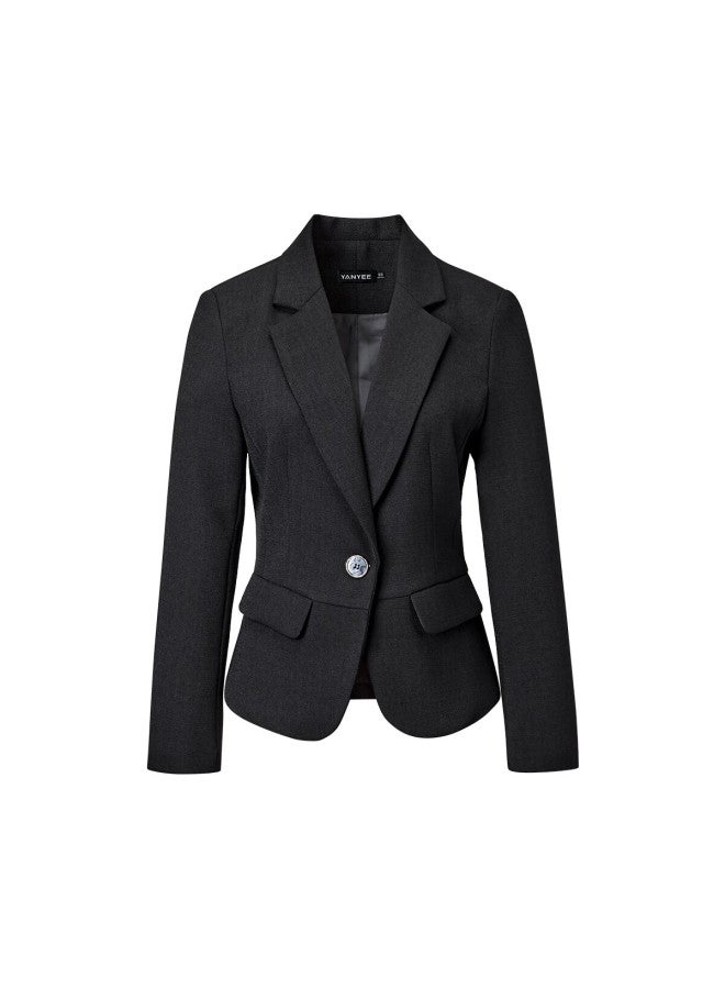 Yanyee Women's Commuter Versatile Blazer  Early Spring Simple Professional Elegant Shoulder Suit White 2XL - Image 4