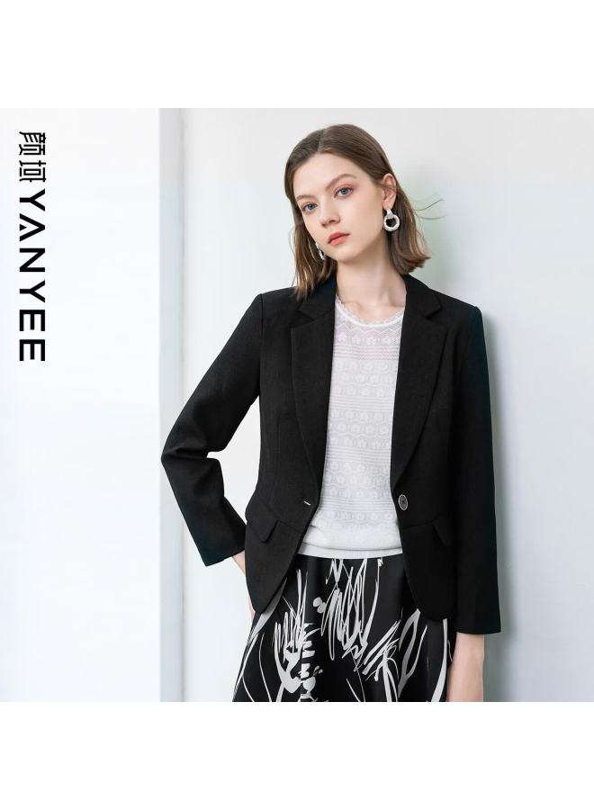 Yanyee Women's Commuter Versatile Blazer  Early Spring Simple Professional Elegant Shoulder Suit White 2XL - Image 1