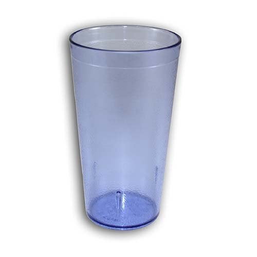 NEW 16 Oz Ounce Restaurant Tumbler Beverage Cup Glassware Drinkware Stackable Cups BreakResistant Commmerical Plastic Set of 6 Blue