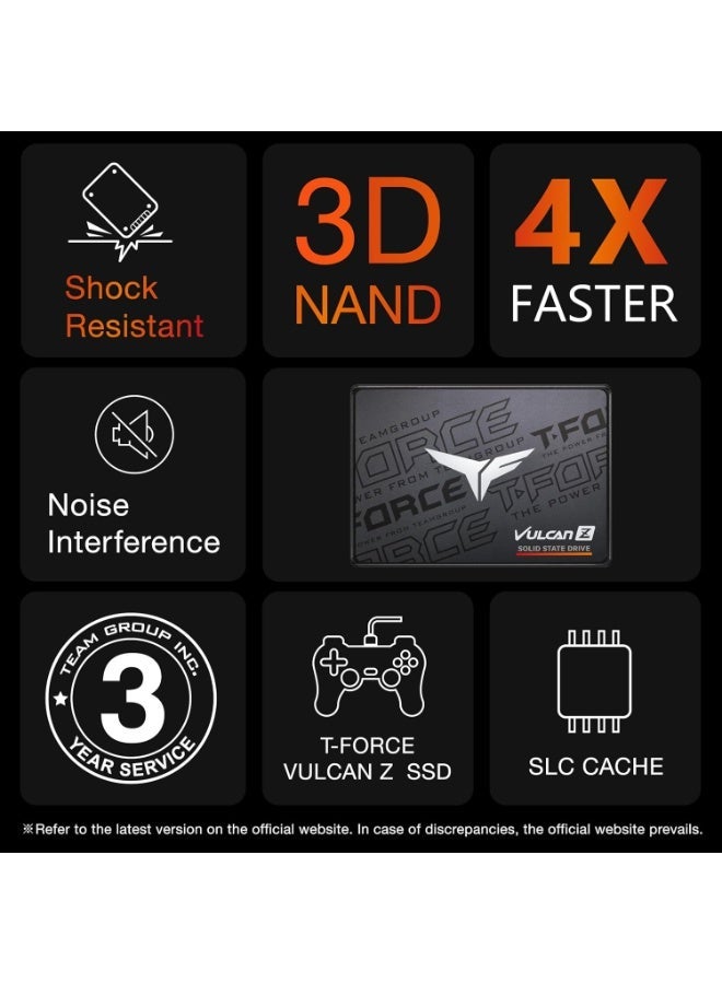 TEAMGROUP SSD 256GB 520/450 فولكان Z SA3 TEM - Image 4