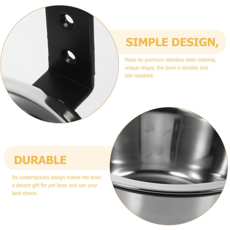 Elevated Dog Bowl 8 Inch Wall Mounted Raised Feeder For Large Dogs - Image 4