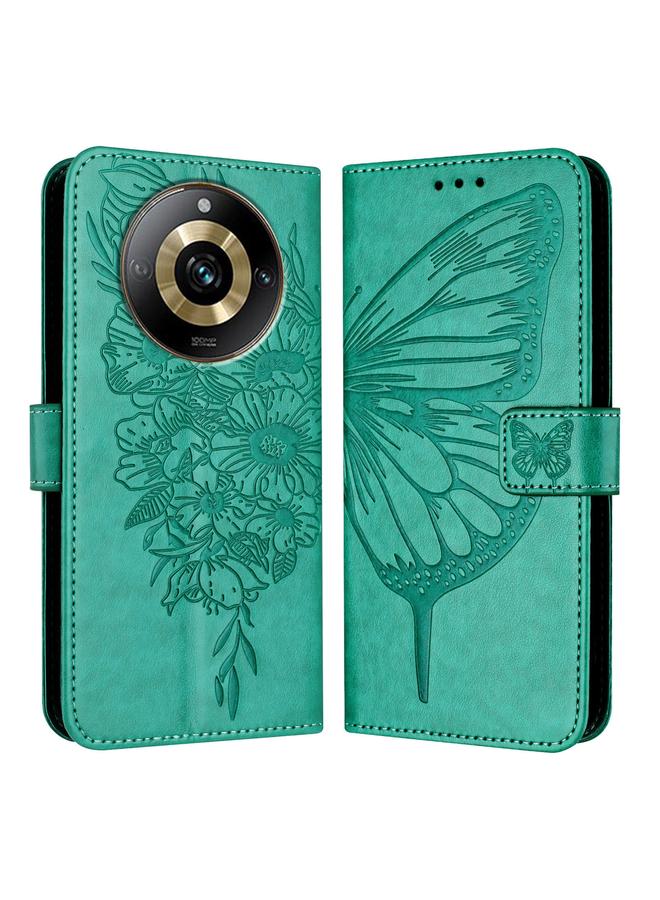 اس-توب جراب لهاتف Realme Narzo 60 Pro Global جراب جلدي منقوش بنقشة الفراشة - Image 1