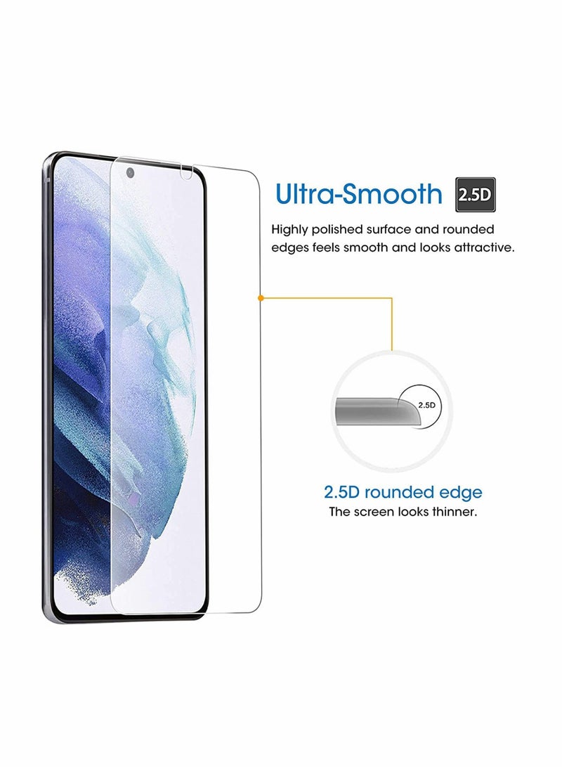 KASTWAVE for Galaxy S22 Screen Protector [2 +2 Pack] 2 Pcs Full Coverage Tempered Glass Film with 2 Pcs Camera Lens Protector 9H Hardness Fingerprint Unlock Ultra Thin HD Clear for Samsung Galaxy S22(6.1") - Image 5