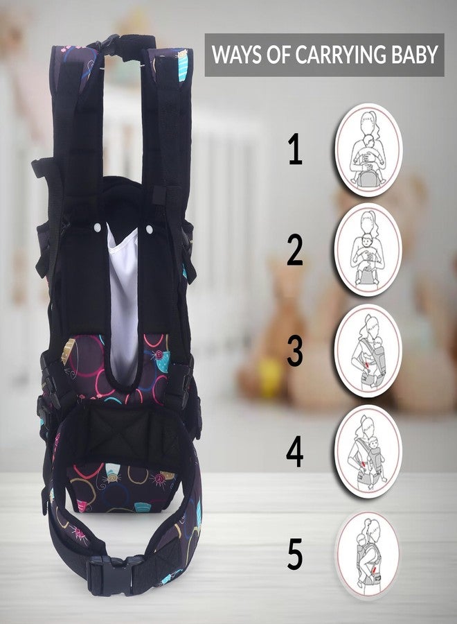 Laee Cute Baby Carrier Bag – Soft & Comfortable Baby Carrying Sling with Printed Design, Adjustable Straps, Front & Back Carry for Newborns & Toddlers (Multicolor) - Image 3