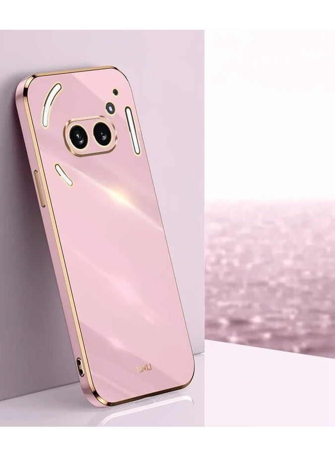 غطاء متوافق مع هاتف Nothing Phone (2a) Plus 5G، غلاف هاتف مرن من TPU مع إطار مغطى بطبقة معدنية، يوفر حماية فائقة النحافة مع حاجز مضاد للصدمات. - Image 1