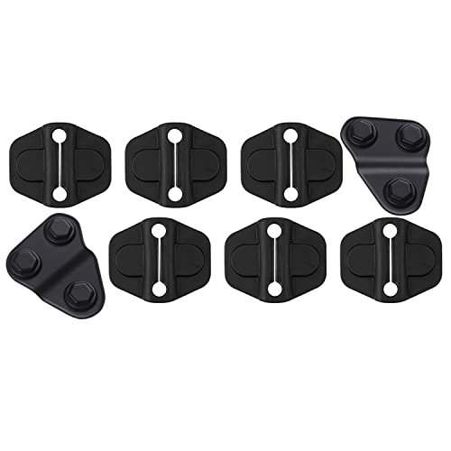 YOCTM 8-Pack Door Screw Protector Cover Trim Door Lock Cover for 2018 2019 2020 2021 2022 2023 2024 Jeep Wrangler JL JT 4XE Sport S Rubicon Deluxe Sport Utility Black ABS (2-Door/4-Door) (Pack of 8) - Image 2