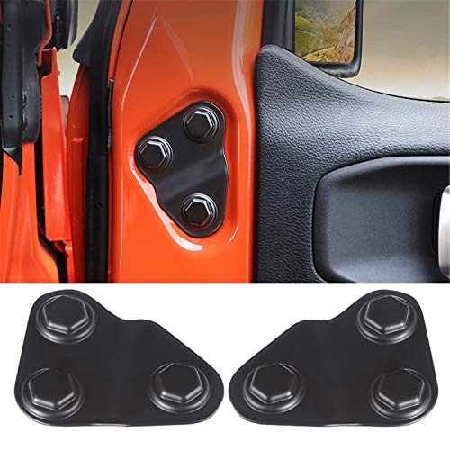 YOCTM 8-Pack Door Screw Protector Cover Trim Door Lock Cover for 2018 2019 2020 2021 2022 2023 2024 Jeep Wrangler JL JT 4XE Sport S Rubicon Deluxe Sport Utility Black ABS (2-Door/4-Door) (Pack of 8) - Image 4