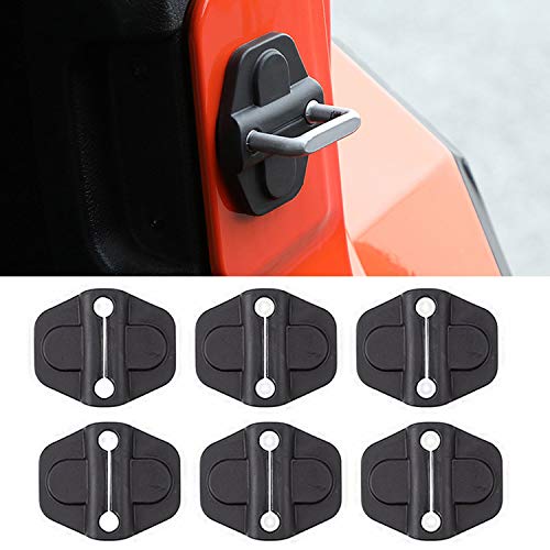 YOCTM 8-Pack Door Screw Protector Cover Trim Door Lock Cover for 2018 2019 2020 2021 2022 2023 2024 Jeep Wrangler JL JT 4XE Sport S Rubicon Deluxe Sport Utility Black ABS (2-Door/4-Door) (Pack of 8) - Image 3