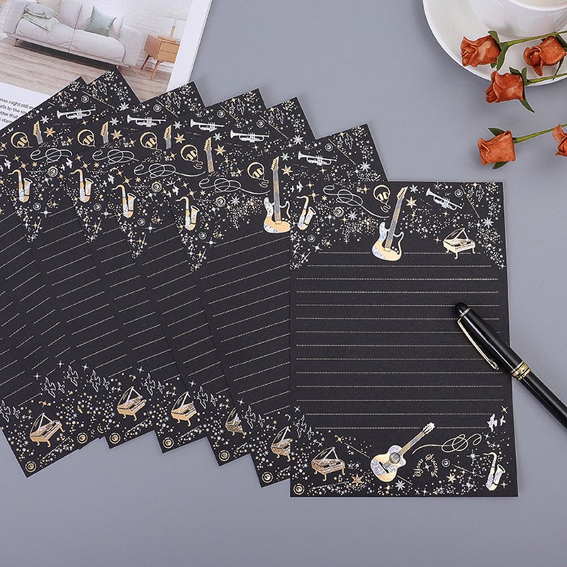 Handwriting Paper Kit with Stamped Patterns for Expressing Emotions, Practical and Stylish - Image 5