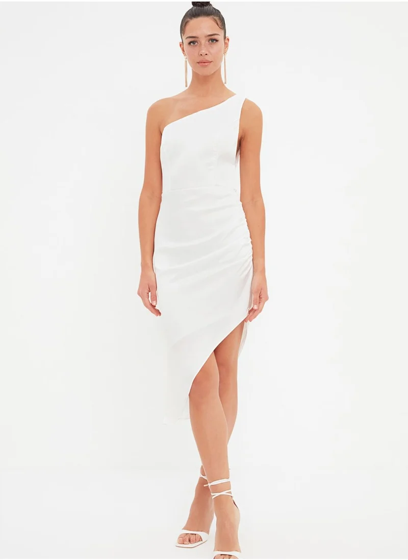 trendyol Asymmetric One Shoulder Bodycon Dress