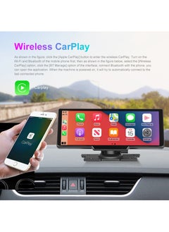 Mi VAZA Wireless CarPlay with 10.26 Inch Screen - 4K Dual Lens Dash Cam - Supports Apple CarPlay and Android Auto - Wireless Mirroring - 5G WiFi, Bluetooth, FM - Car Portable Console Adapter - 64GB TF Card  - Image 3