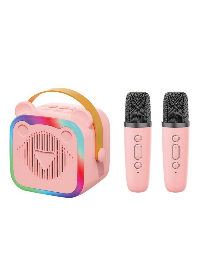 Mini Karaoke Machine for Kids,Portable Bluetooth Speaker with 2 Microphones,Music Player for Singing and Party,Ideas Birthday Toys Gifts for Girls Boys 3,4,5,6,7,8,9,10,11,12+ Years Old